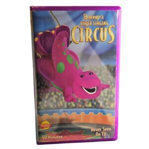 Barney's Super Singing Circus VHS 2000 Barney Baby Bop BJ Musical Kids